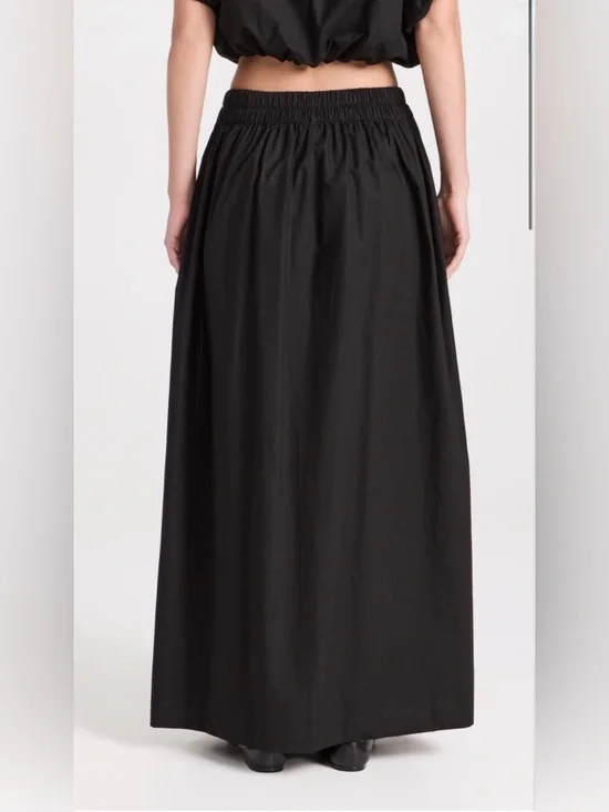 IRO Black Elastic-Waist Maxi Skirt Size:36 (US 2-4) - Picture 5 of 13
